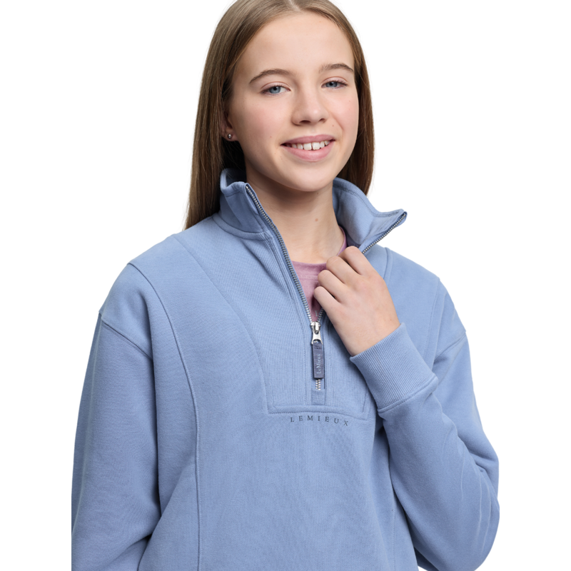LeMieux Young Rider Vianne Quarter Zip - Powder Blue-3