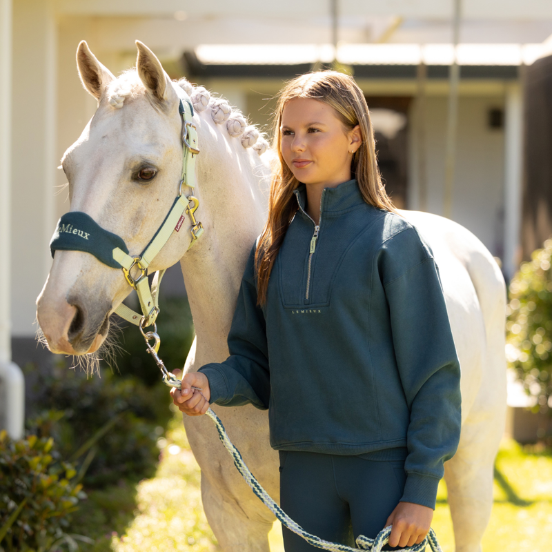 LeMieux Young Rider Vianne Quarter Zip - Jungle-5