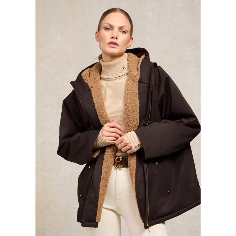 Holland Cooper One-Size Waterproof Jacket - Chocolate-3