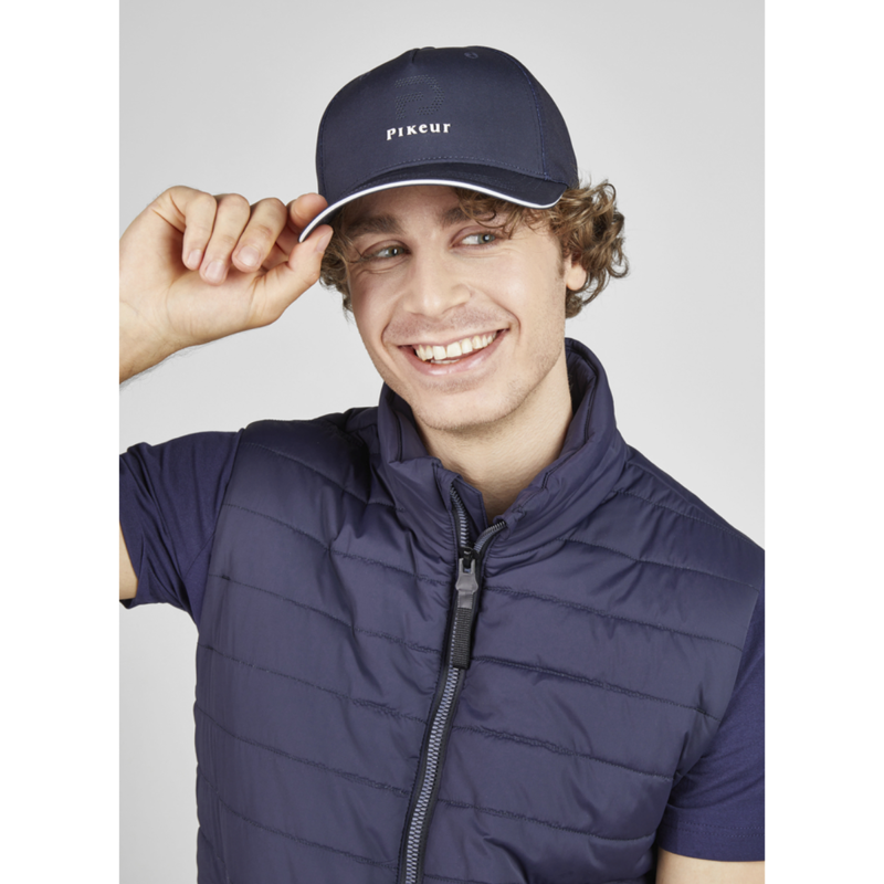 Pikeur Laser Cut Mesh Cap - Night Blue-1