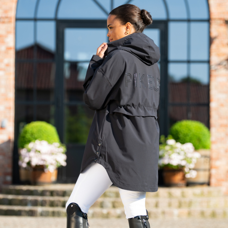 Pikeur Ladies Rain-Zip Poncho - Black-3