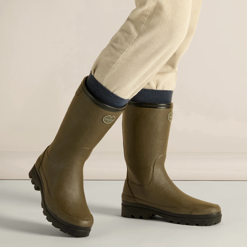 Le Chameau Women's Giverny Wool Lined Bottillon - Vert Chameau-3