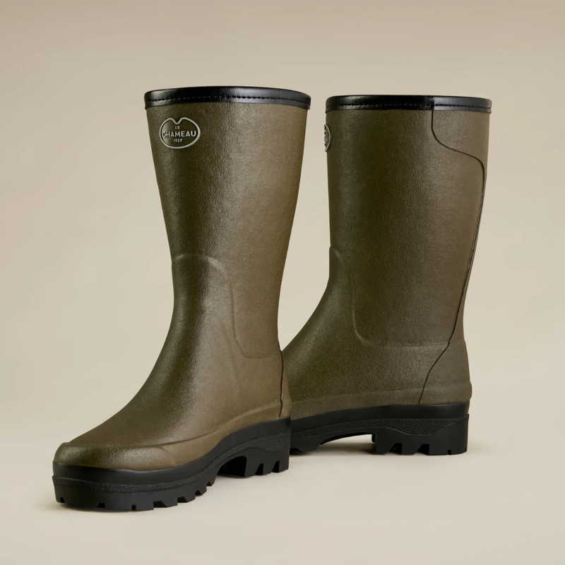 Le Chameau Women's Giverny Wool Lined Bottillon - Vert Chameau-5
