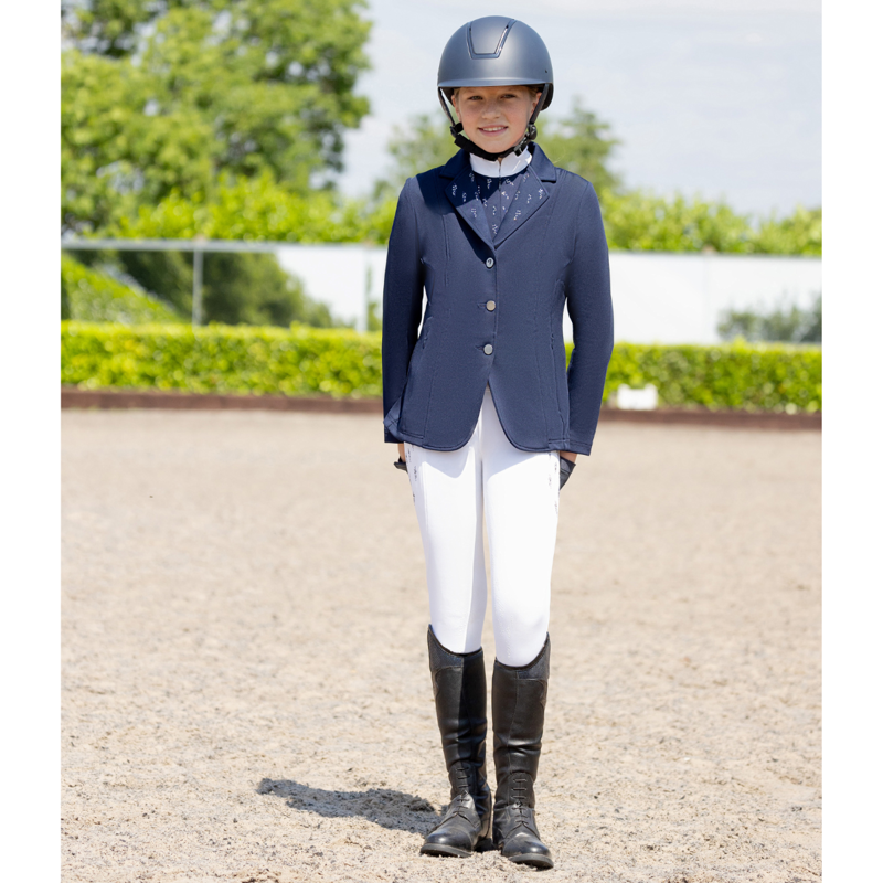 Hy Equestrian Children's Roka Reign Riding Tights - White-4