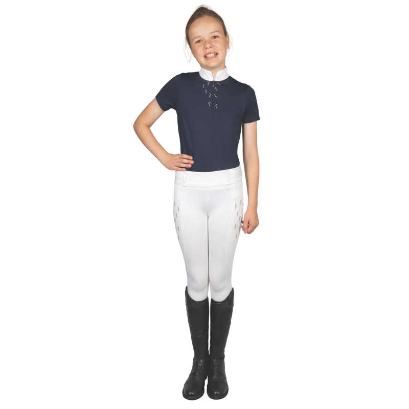 Hy Equestrian Children's Roka Reign Riding Tights - White