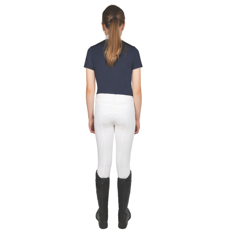 Hy Equestrian Children's Roka Reign Riding Tights - White-1