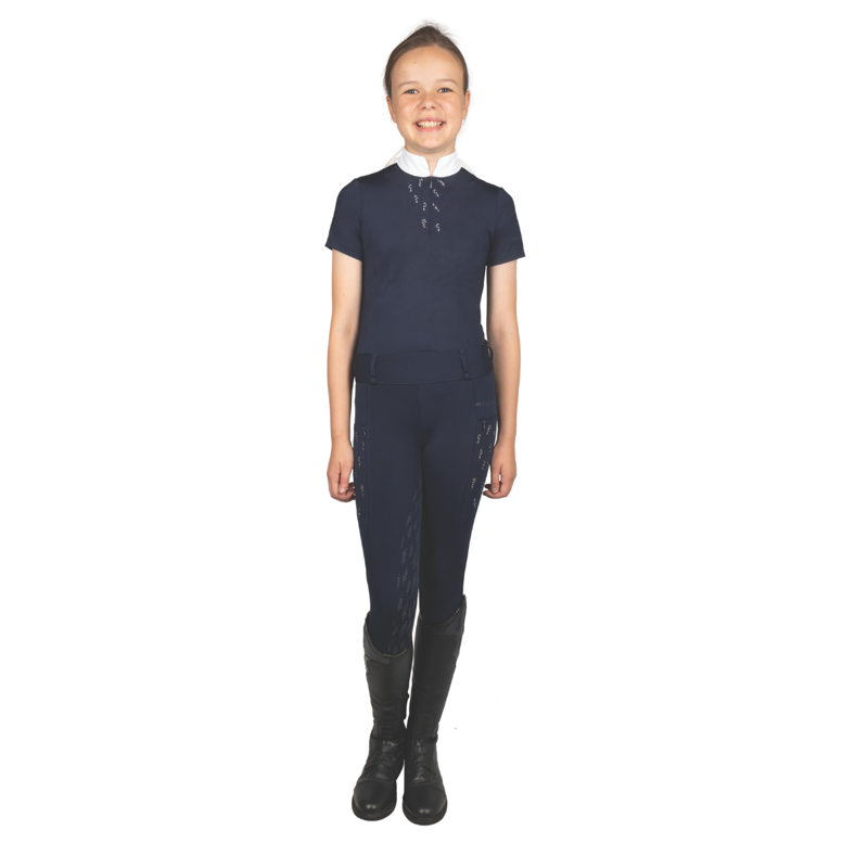 Hy Equestrian Children's Roka Reign Riding Tights - Navy