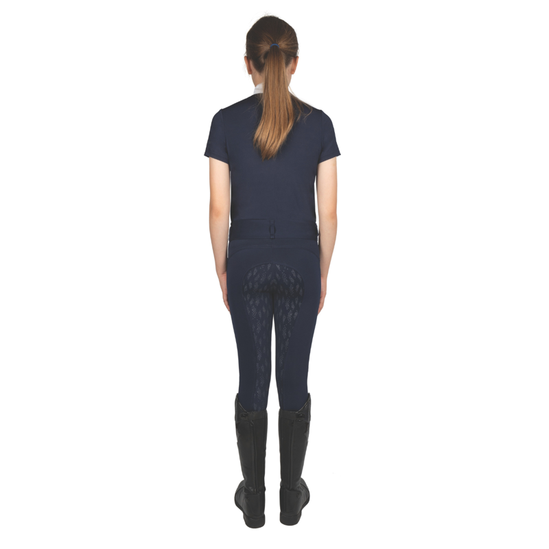 Hy Equestrian Children's Roka Reign Riding Tights - Navy-2