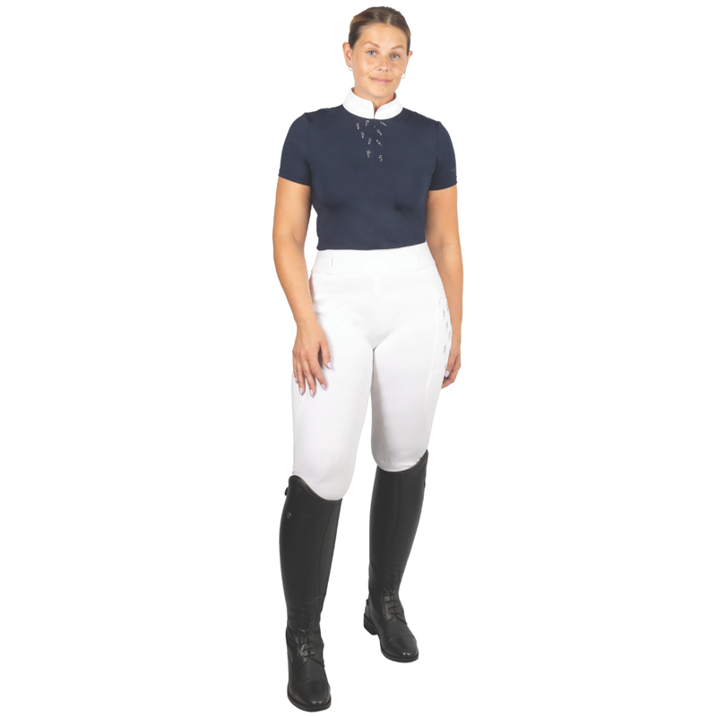 Hy Equestrian Roka Reign Riding Tights - White-1