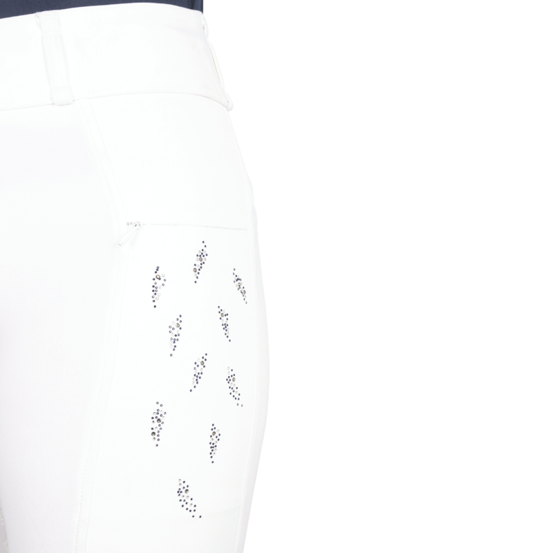 Hy Equestrian Roka Reign Riding Tights - White-3