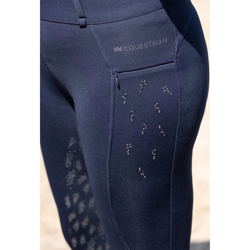 Hy Equestrian Roka Reign Riding Tights - Navy-6