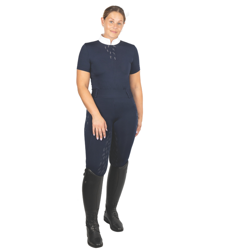 Hy Equestrian Roka Reign Riding Tights - Navy-1