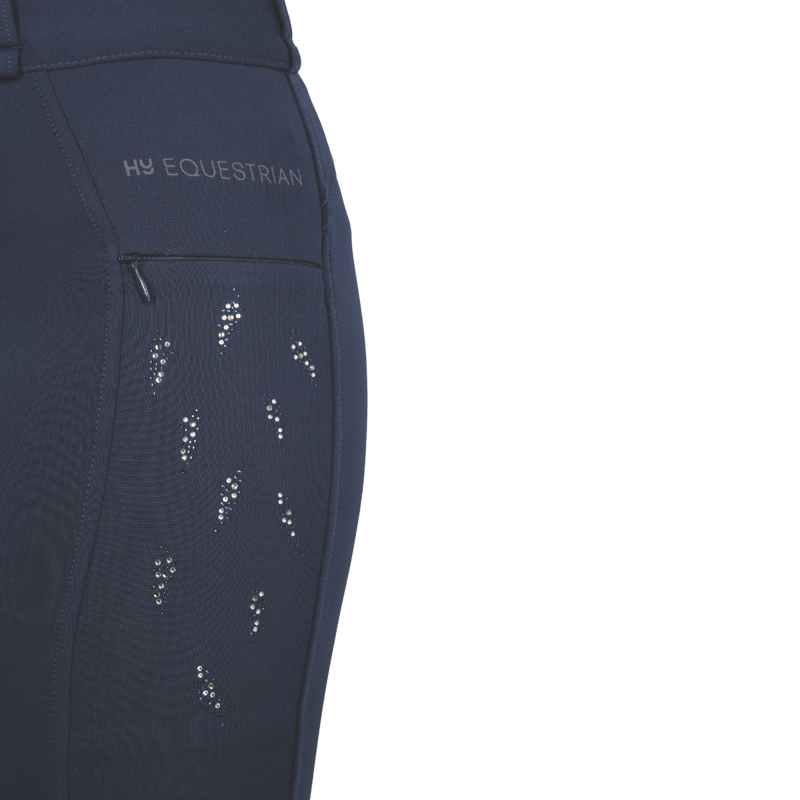 Hy Equestrian Roka Reign Riding Tights - Navy-3