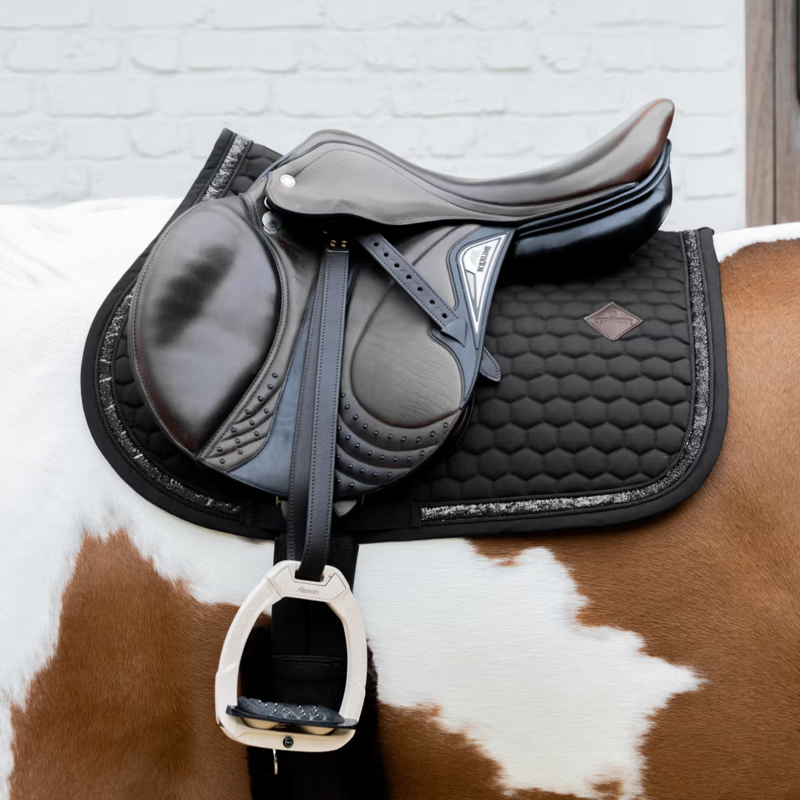 Kentucky Glitter Band Jumping Saddlepad Full - Black-1