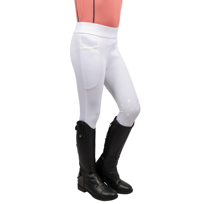 Little Rider Elevate Selena Riding Tights - White