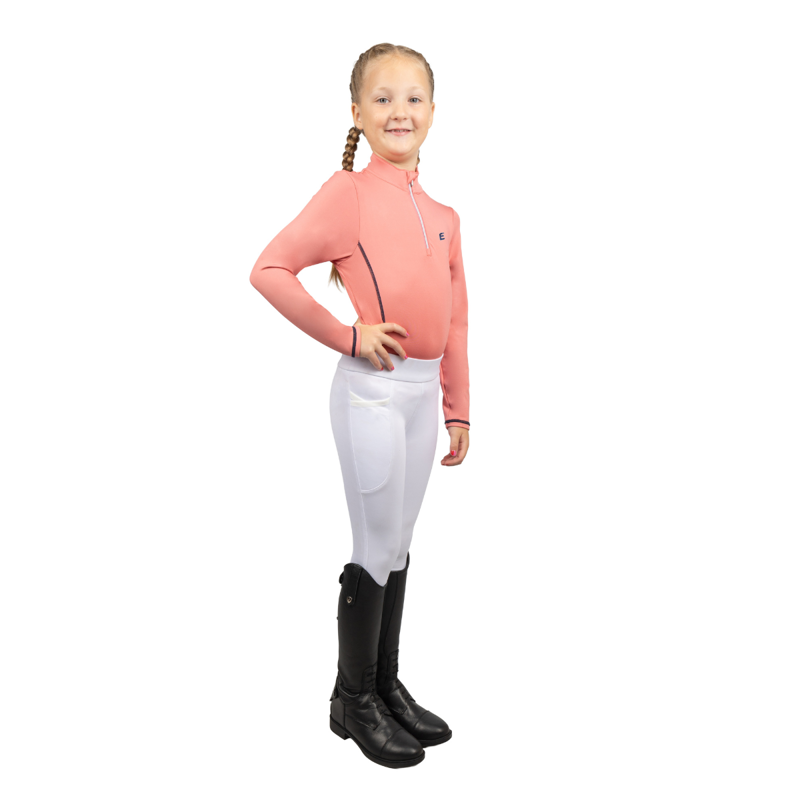 Little Rider Elevate Selena Riding Tights - White-1