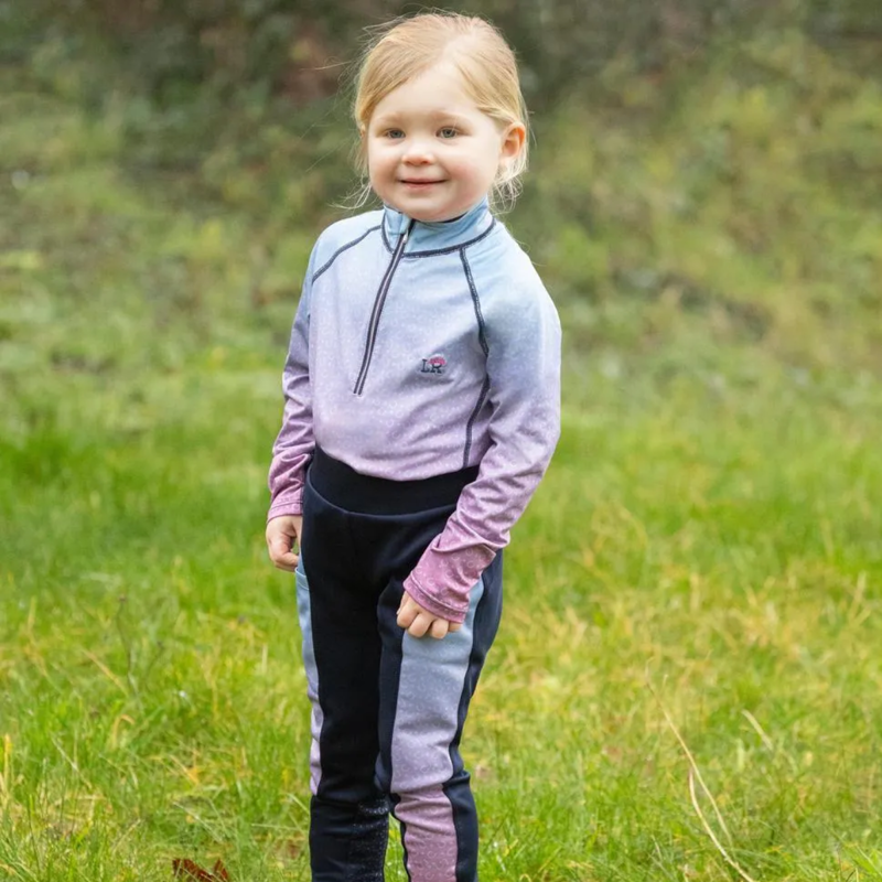 Little Rider Lucky Star Base Layer - Navy/Pink-1