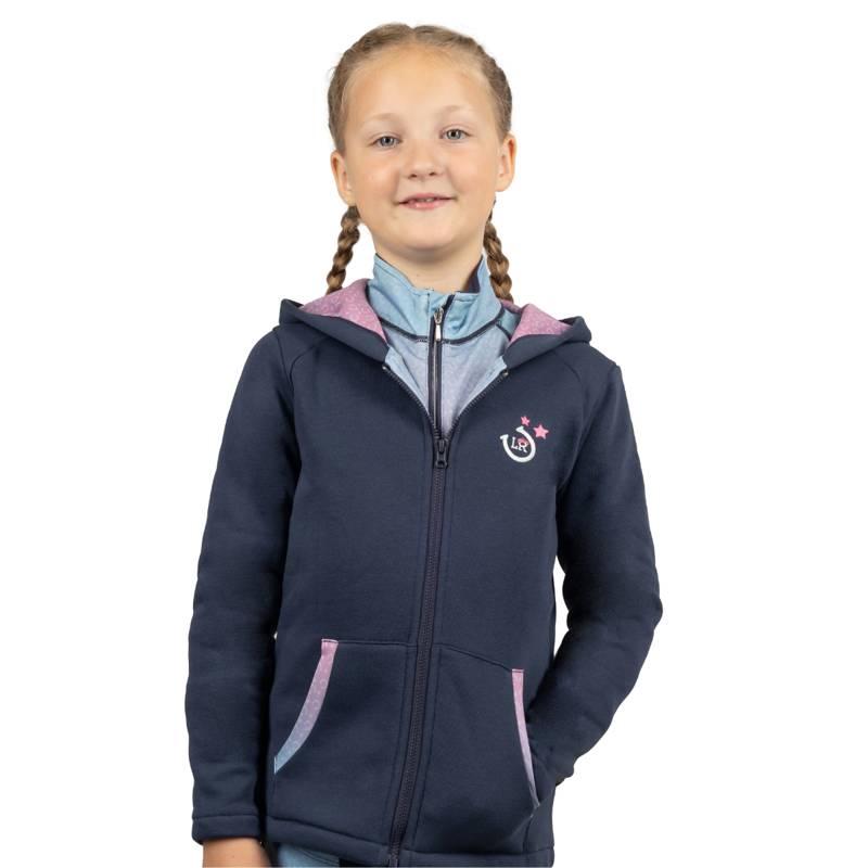Little Rider Lucky Star Zip Jacket - Navy/Pink