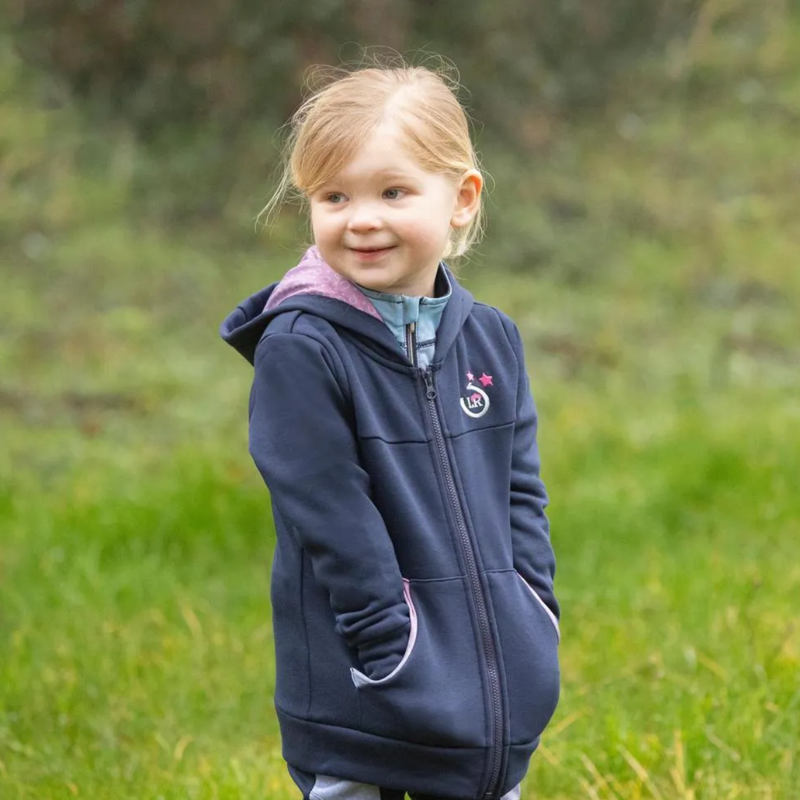 Little Rider Lucky Star Zip Jacket - Navy/Pink-2