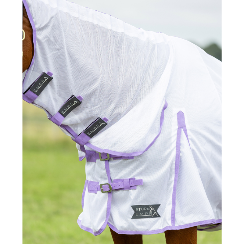 Hy StormX Empra Gladiator UV Combi Fly Rug - White/Lilac-3