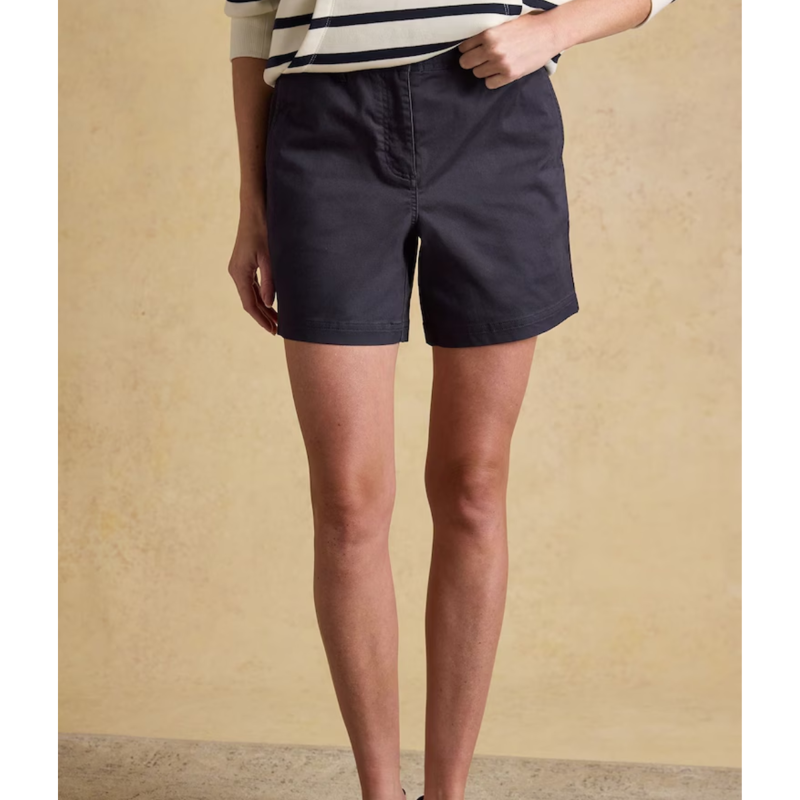 Joules Ladies Chino Shorts with Elasticated Waist - Navy-1