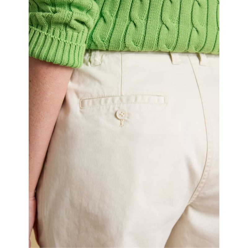 Joules Ladies Chino Shorts with Elasticated Waist - Cream-6