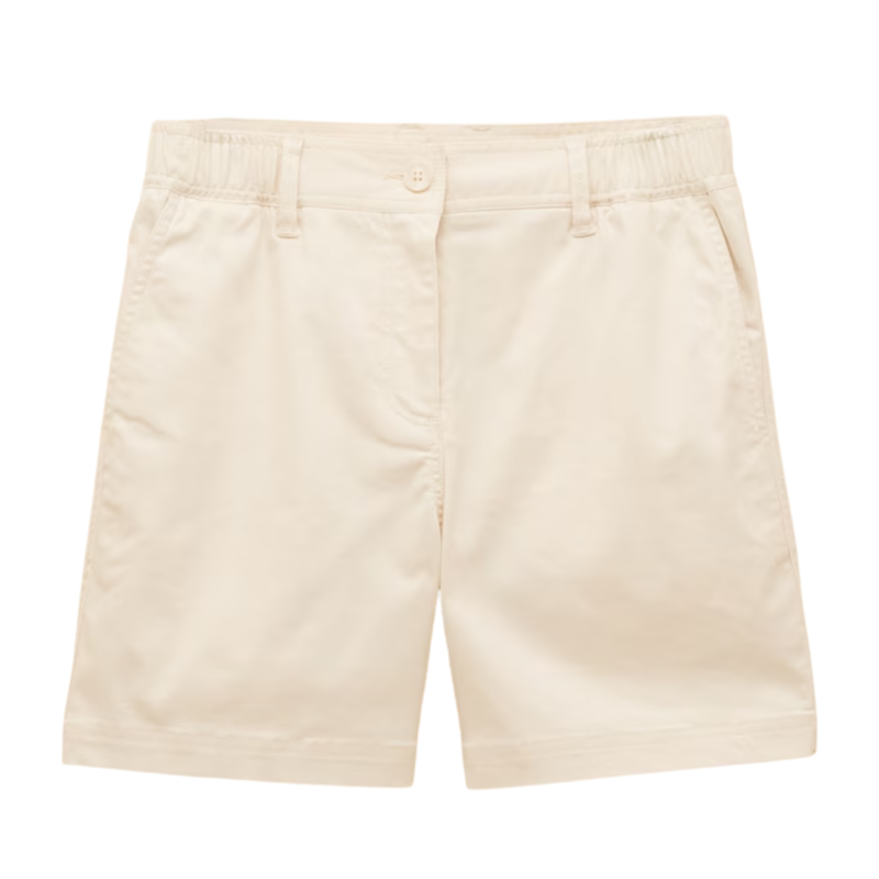 Joules Ladies Chino Shorts with Elasticated Waist - Cream