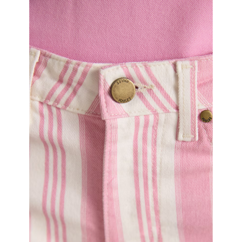 Joules Ladies Slim Straight Fit Jeans - Pink Stripe-6