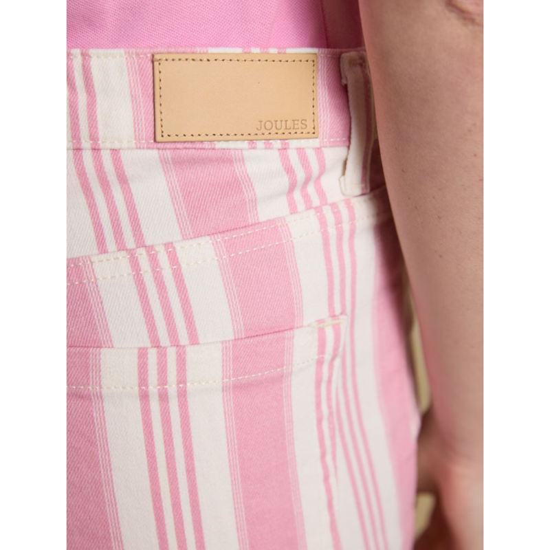 Joules Ladies Slim Straight Fit Jeans - Pink Stripe-7