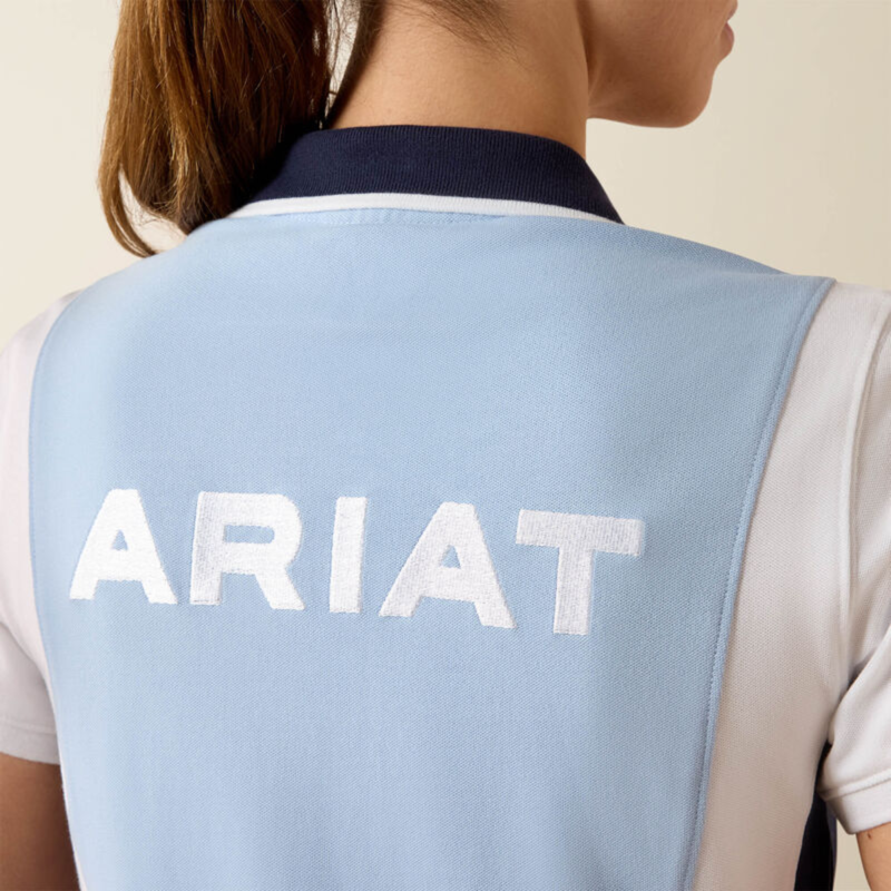 Ariat Women's Taryn Polo Shirt - St.Tropez/White-1