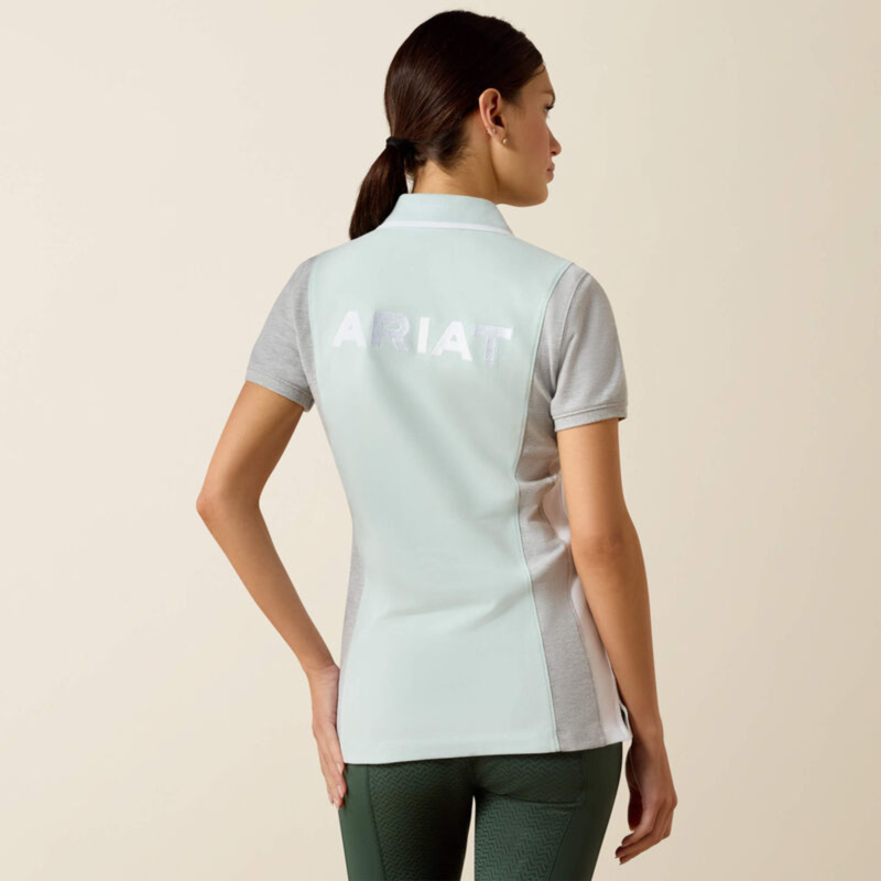 Ariat Women's Taryn Polo Shirt - Starlight/Heather Grey-1