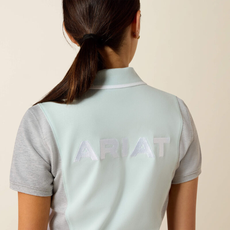 Ariat Women's Taryn Polo Shirt - Starlight/Heather Grey-3