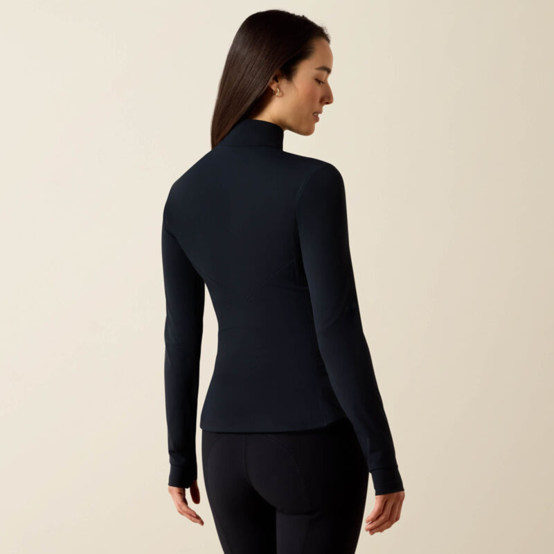 Ariat Women's SolVeil 1/2 Zip Base Layer - Black-1