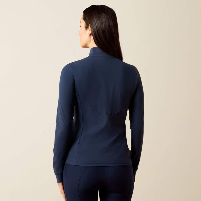 Ariat Women's SolVeil 1/2 Zip Base Layer - Navy Eclipse-1