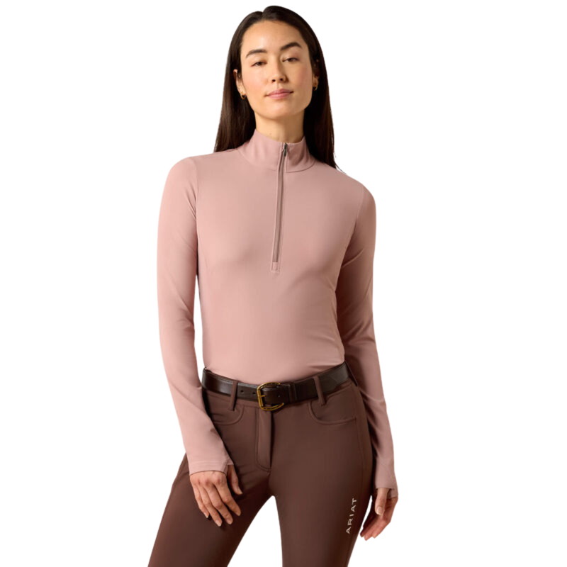 Ariat Women's SolVeil 1/2 Zip Base Layer - Antler