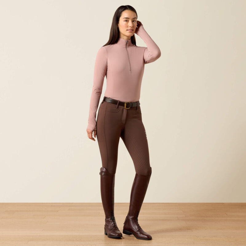 Ariat Women's SolVeil 1/2 Zip Base Layer - Antler-4