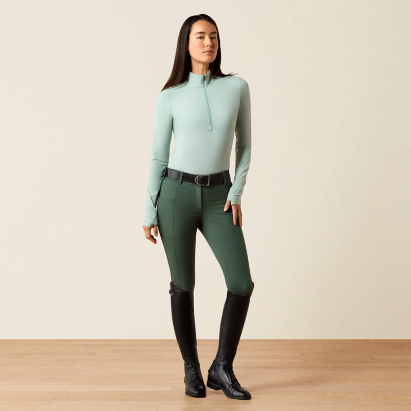 Ariat Women's SolVeil 1/2 Zip Base Layer - Blue Surf-4