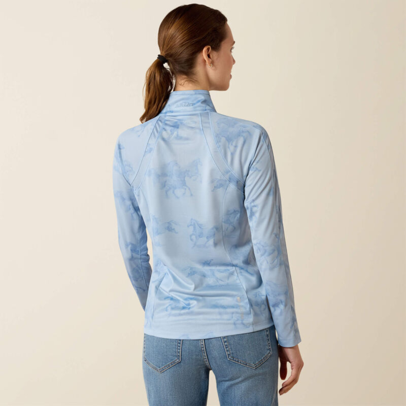 Ariat Women's Sunstopper 3.0 1/4 Zip Base Layer - St. Tropez Mirage Print-1