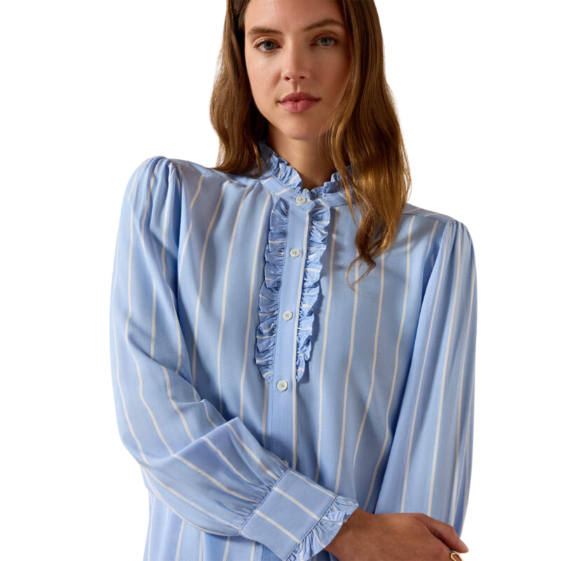 Ariat Women's Cricklade Blouse - Pacific Blue Stripe-2