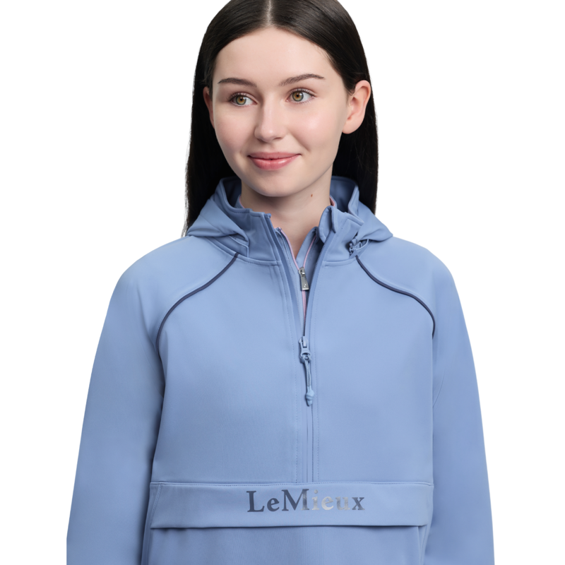 LeMieux Young Rider Paige Quarter Zip Waterproof Jacket - Powder Blue-3
