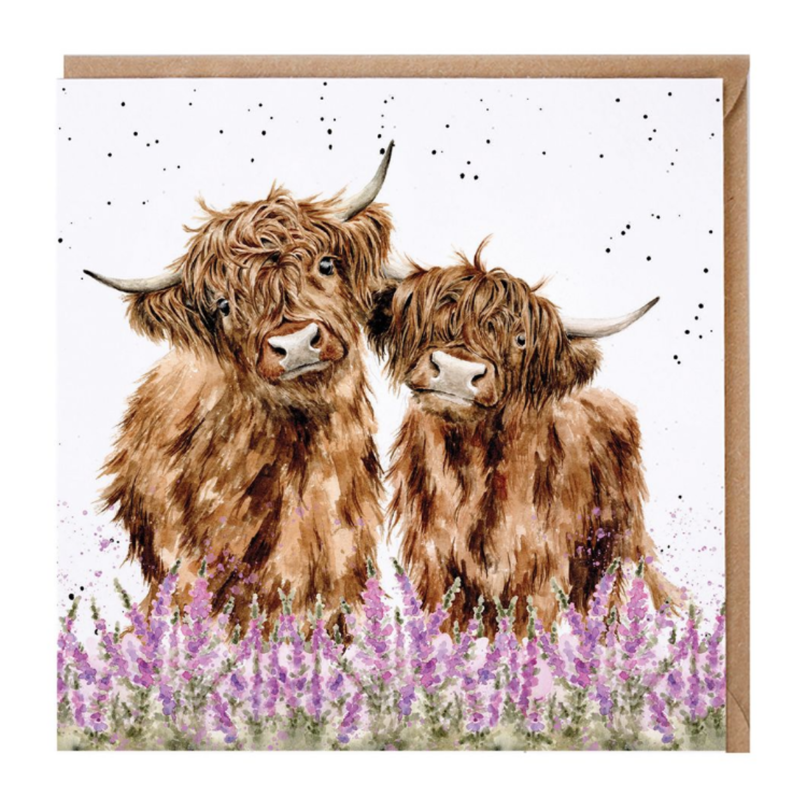 Wrendale Designs 'Gentle Giants' Highland Cow Card