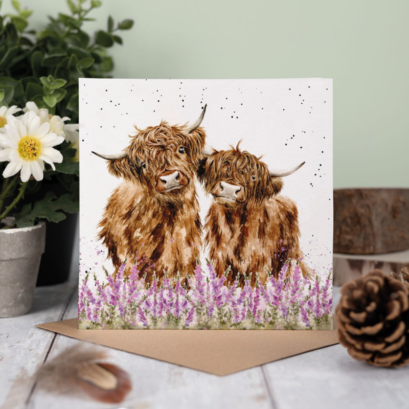 Wrendale Designs 'Gentle Giants' Highland Cow Card-1