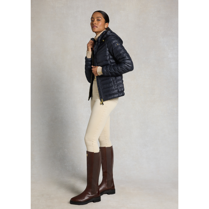 Holland Cooper Lightweight Puffer Jacket - Ink Navy-3