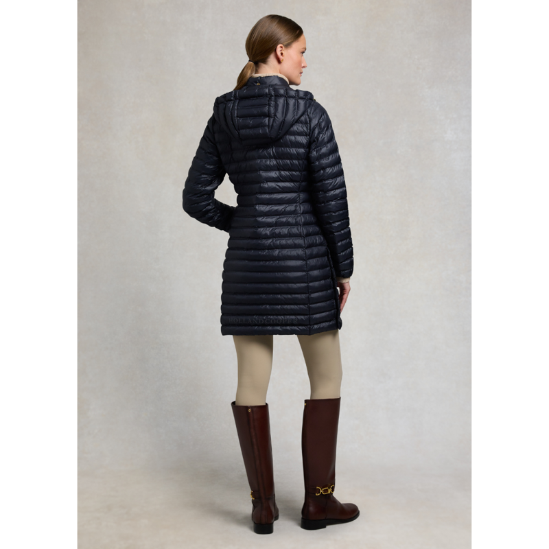 Holland Cooper Lightweight Puffer Coat - Ink Navy-4