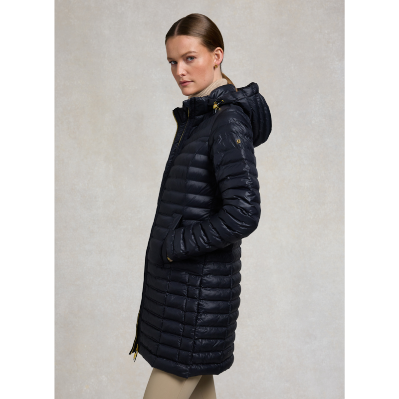 Holland Cooper Lightweight Puffer Coat - Ink Navy-2