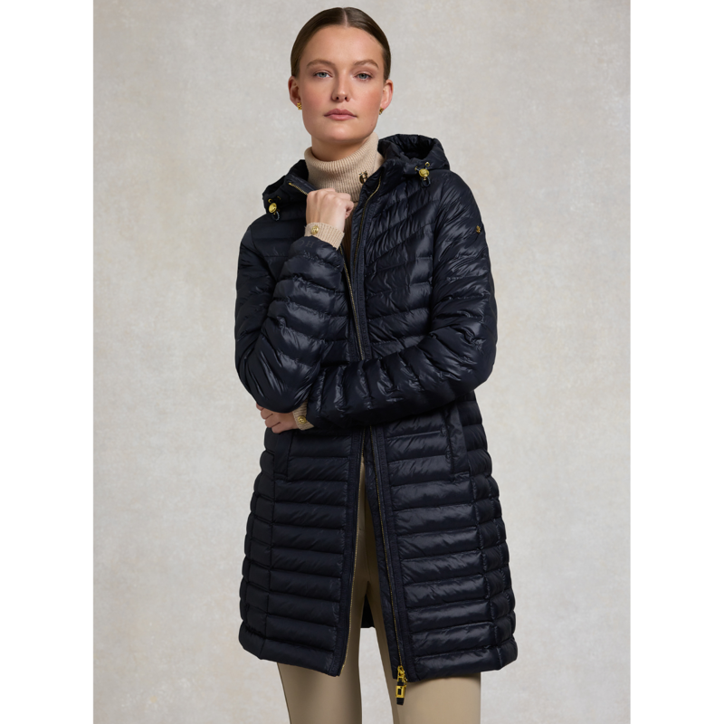 Holland Cooper Lightweight Puffer Coat - Ink Navy-1