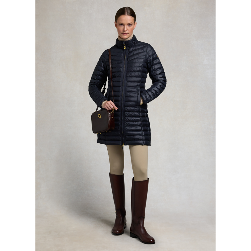 Holland Cooper Lightweight Puffer Coat - Ink Navy-3