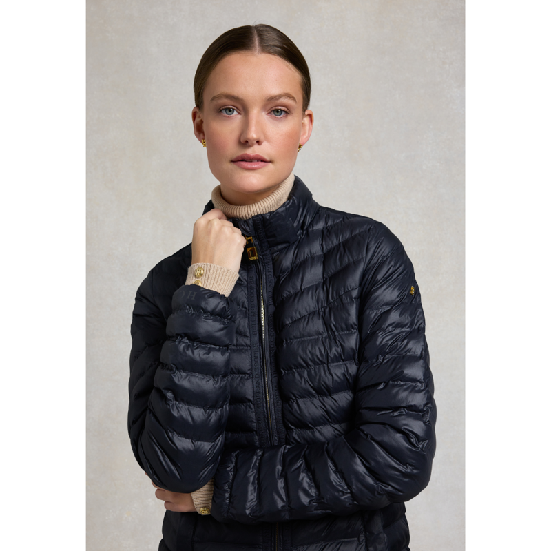 Holland Cooper Lightweight Puffer Coat - Ink Navy-5