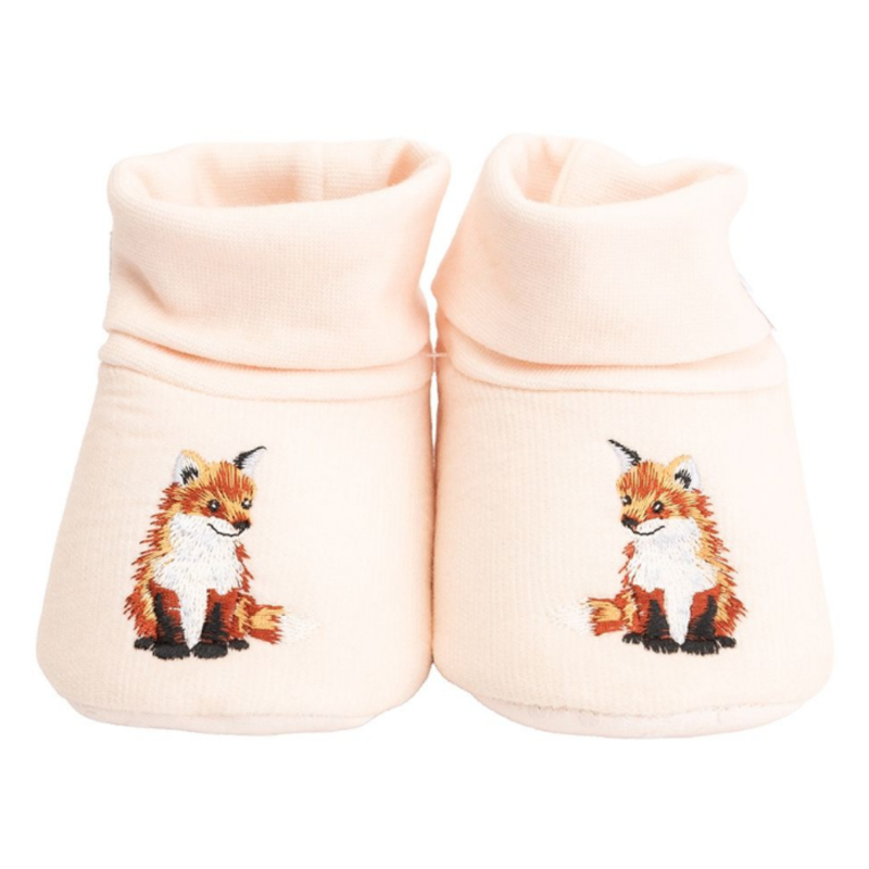 Wrendale Designs ' Little Forest' Embroidered Baby Booties-2
