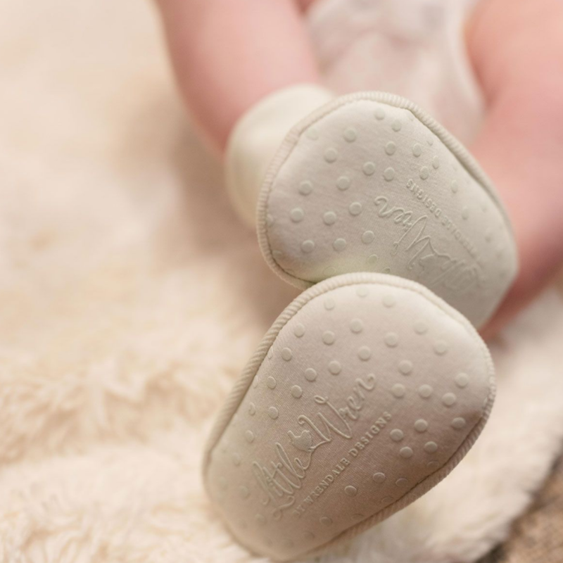 Wrendale Designs ' Little Savannah' Embroidered Baby Booties-4
